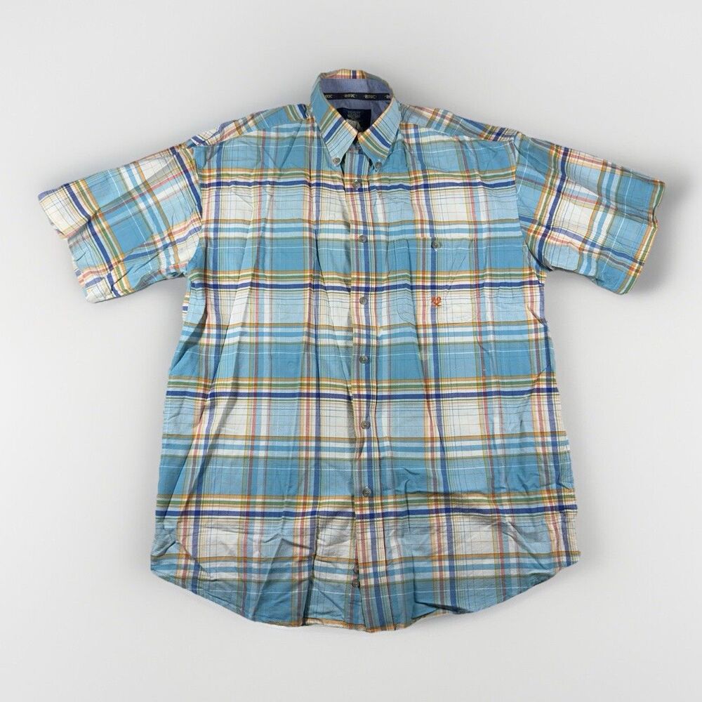 Twenty X By Wrangler Men’s Plaid Short Sleeve Button-Down Shirt Size Large